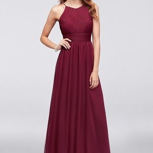 David’s Bridal Bridesmaid dress in Merlot size 8